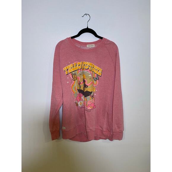 Simply Southern Yellowstone Wild at Heart Long Sleeve Top sweater SZ M - Picture 1 of 5